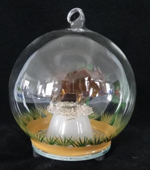 Hdd-114 4 In. Dia. Light Up Glass Ornament - Buffalo