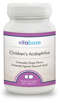 Sv2534 Childrens Acidophilus, 60 Chewable Tablets & Grape Flavor