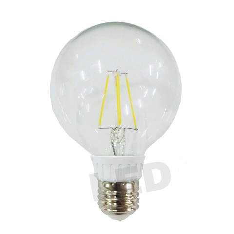 Zl-g25-4w-27k-3pack G25 4w Led Filament Globe Bulb, Soft White - 3 Pack