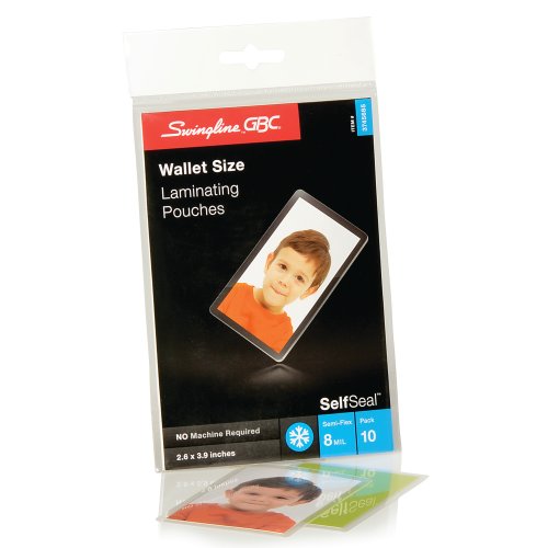 3745685c Swingline Selfseal Self Adhesive Laminating Pouch- 8 Mil. Pack Of 8