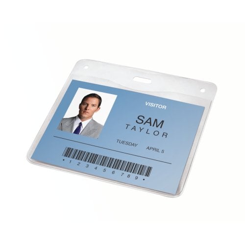 3747472 Swingline Id Badge Holder - Horizontal, 4 X 3 In. Clear, Pack Of 5