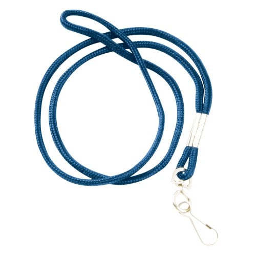 3748014a Swingline Round Lanyard - Swivel Hook, Nylon, Blue, Pack Of 5
