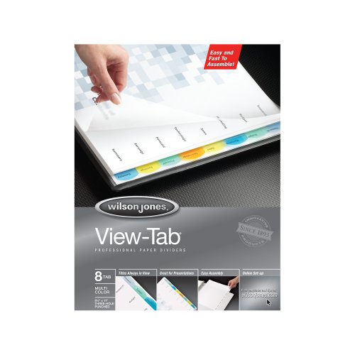 W55020 View-tab Transparent Dividers, Pack Of 6