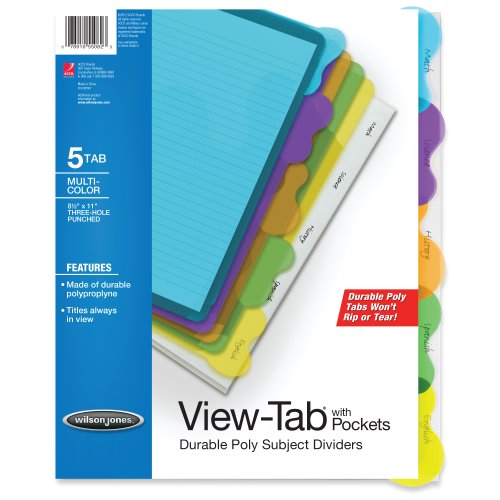 W55082a View-tab Transparent Dividers, Pack Of 12