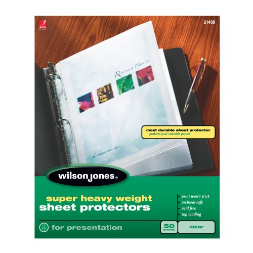 W21400 Clear Super Heavy Weight Top-loading Sheet Protectors - 50 Ct. Pack Of 10