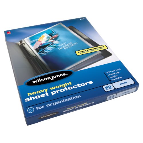 W21410 Clear Heavy Weight Top-loading Sheet Protectors - 50 Ct. Pack Of 10