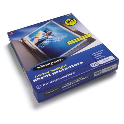 W21411 Clear Heavy Weight Top-loading Sheet Protectors - 100 Ct. Pack Of 10