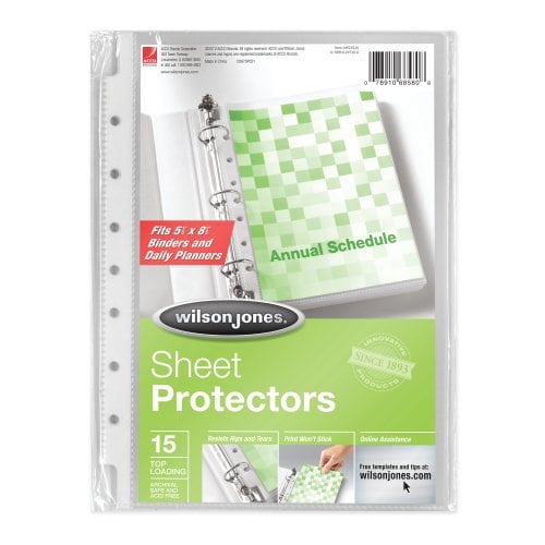 W21516 Clear Top-loading Mini Sheet Protectors - 15 Ct. Pack Of 12