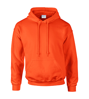 G12500 Dryblend Adult Hooded Sweatshirt - 3X- Safety Orange