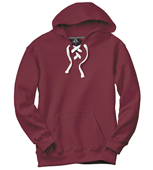 J America J8830 Adult Sport Lace Hoodie - Maroon- Large