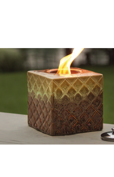 Marshall Home Mbs-13-4-1350n 6 W X 6 H In., Cube Ceramic Firepot