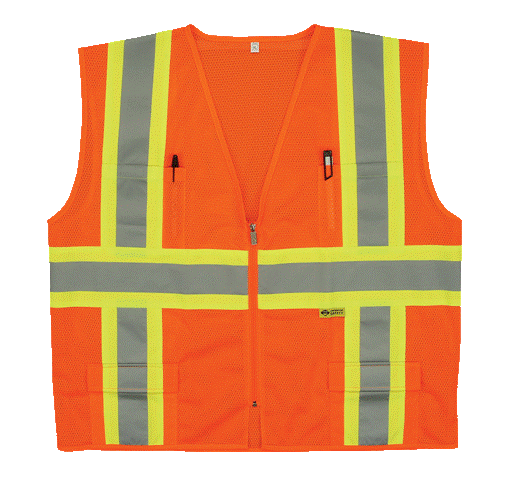 Ansi Vest 5 Extra Large 2W MS530C-2 5XL Class 2 Mesh And Solid Lime