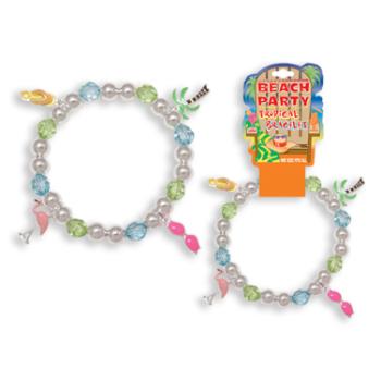 722950105139 Beach Party Tropical Stretch Bracelet With Charms, Pack Of 72