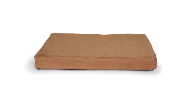 Furhaven 32342082 Snuggle Terry & Suede Deluxe Ortho Mat - Camel Medium Pet Bed