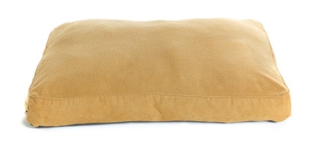 Furhaven 21442082 Snuggle Terry & Suede Deluxe Pillow - Camel Large Pet Bed