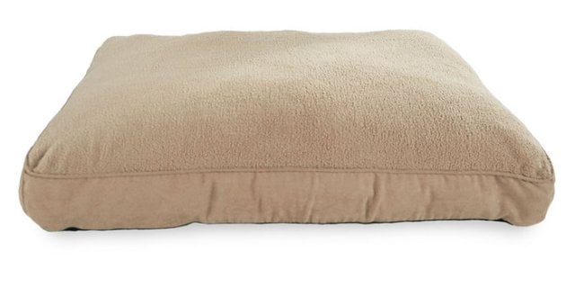 Furhaven 21442083 Snuggle Terry & Suede Deluxe Pillow - Clay Large Pet Bed