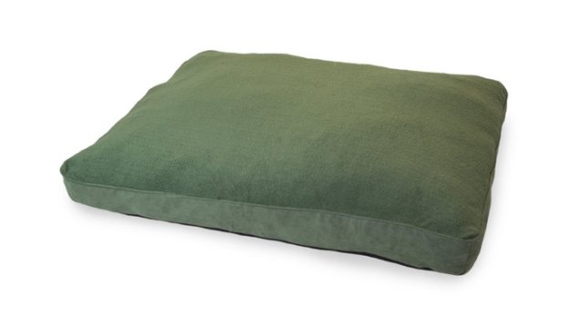 Furhaven 21342084 Snuggle Terry & Suede Deluxe Pillow - Forest Medium Pet Bed