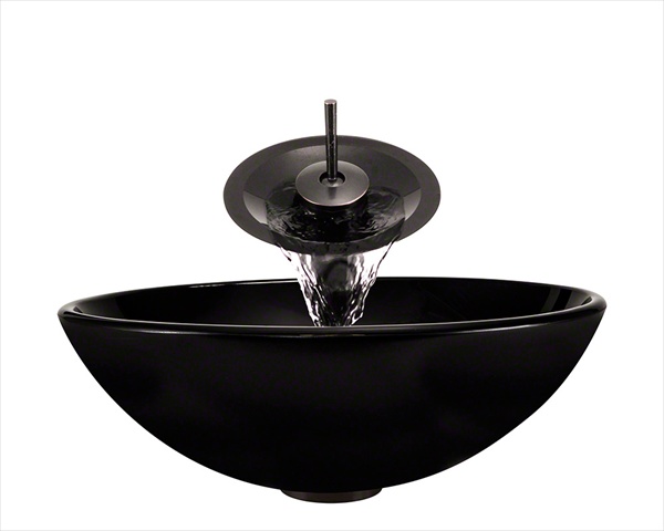 601-bl-wf-orb Black Oil Rubbed Bronze Bathroom Waterfall Faucet Ensemble