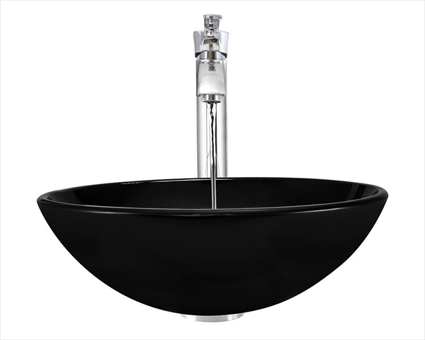 601-bl-726-c Black Chrome Bathroom 726 Vessel Faucet Ensemble