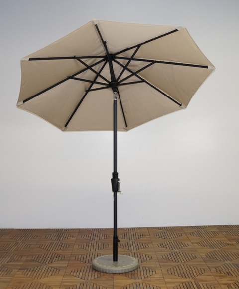 Um75-li-106 7.5 X 8 Ft. Rib Premium Market Umbrella - Licorice Frame, Antique Beige Canopy
