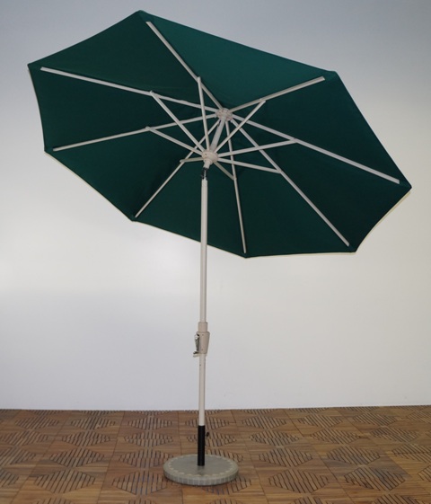 Um9-as-101 9 X 8 Ft. Rib Premium Market Umbrella - Aspen Frame, Forest Green Canopy