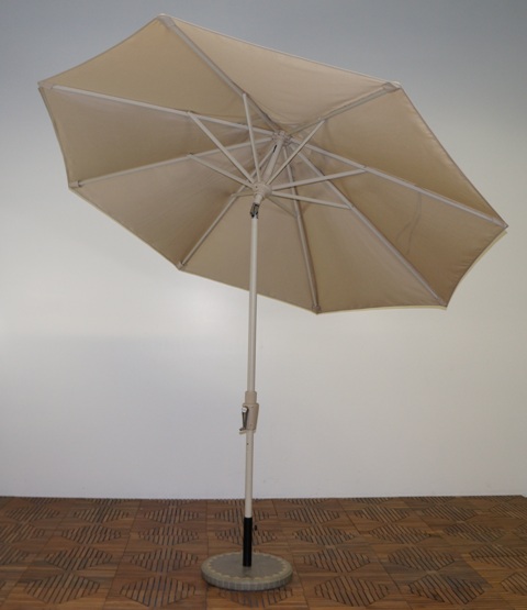Um9-as-106 9 X 8 Ft. Rib Premium Market Umbrella - Aspen Frame, Antique Beige Canopy