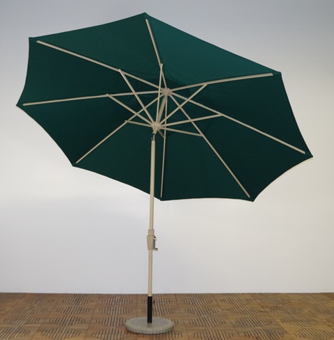 11 X 8 Ft. Premium Market Umbrella - Maple Frame, Forest Green Canopy