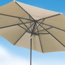 11 X 8 Ft. Premium Market Umbrella - Maple Frame, Antique Beige Canopy