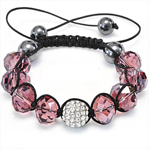 17081 Shambala-style Crystal Bracelet, Light Smoked Topaz