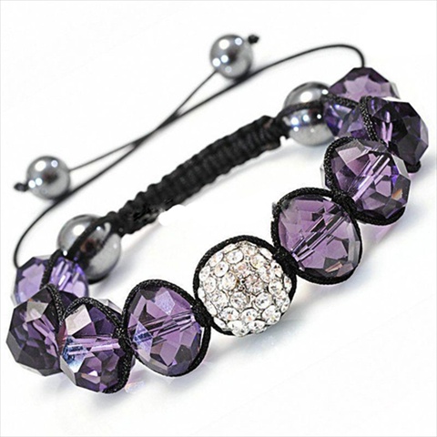 17082 Shambala-style Crystal Bracelet, Blue Violet