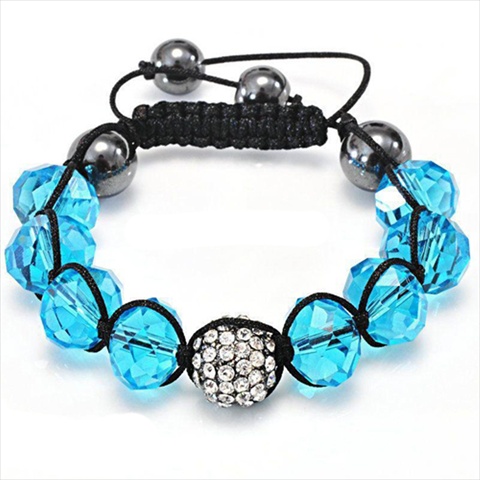 17083 Shambala-style Crystal Bracelet, Dark Sapphire