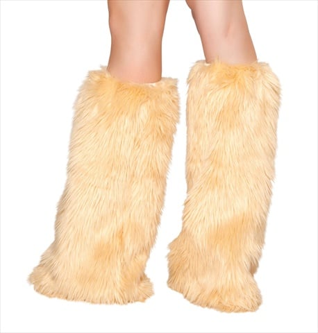 14-c121-camel-o-s Synthetic Fur Leg Warmer- One Size - Camel
