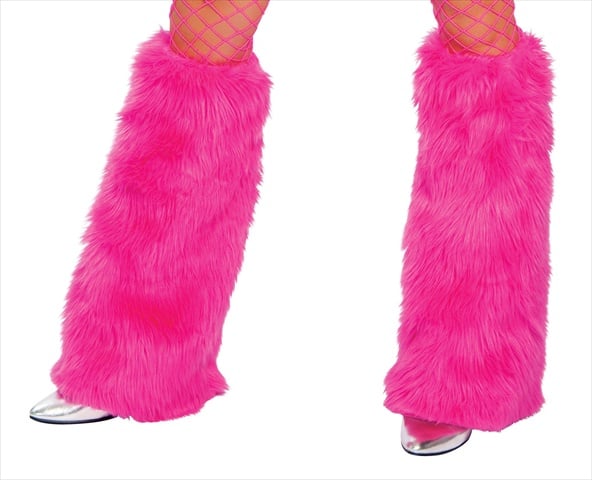 14-c121-hp-o-s Synthetic Fur Boot Covers- One Size - Hot Pink
