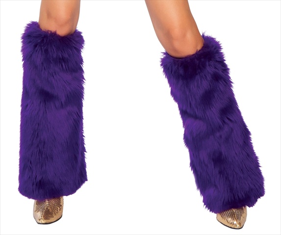 14-c121-pp-o-s Synthetic Fur Boot Covers- One Size - Purple