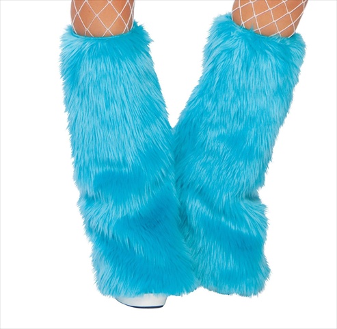 14-c121-turq-o-s Synthetic Fur Boot Covers- One Size - Turquoise