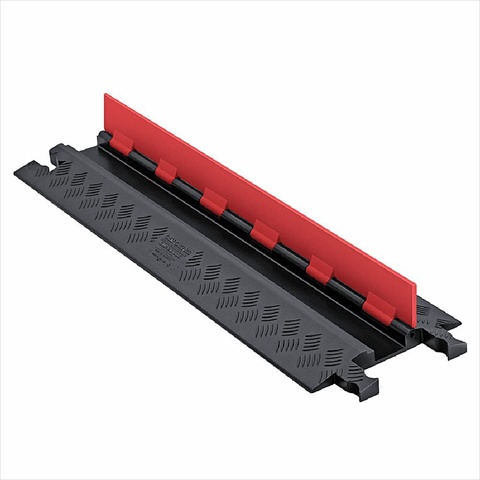 Gd1x75-st-o-b Polyurethane Heavy-duty 1-channel Low-profile Cable Protector With Ada Compliant Ramp, Orange Lid With Black Ramp