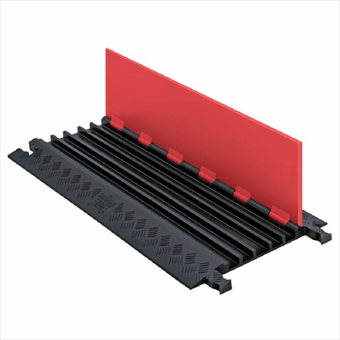 Gd5x75-st-o-b Polyurethane Heavy-duty 5-channel Low-profile Cable Protector With Standard Ramp, Orange Lid With Black Ramp