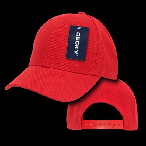 7001-red Kids Acrylic Caps, Red