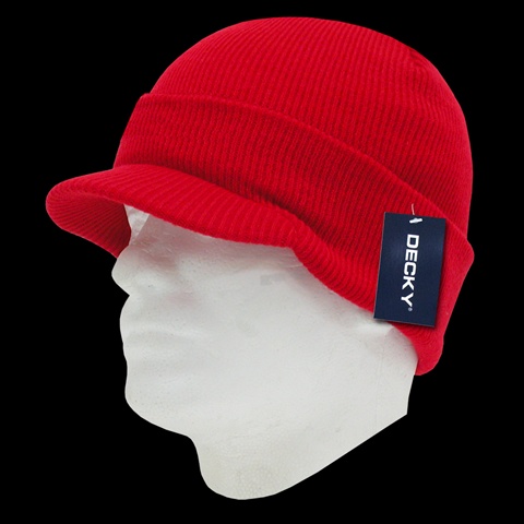 9054-red Kids Plain Jeep Caps, Red
