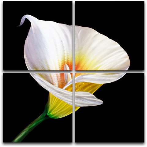 Ma10020 32 X 32 In. The Lily 4-paneled Handmade Metal Wall Art