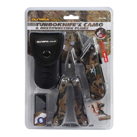 33-164 Turboknife Camo And Multifunction Pliers Set