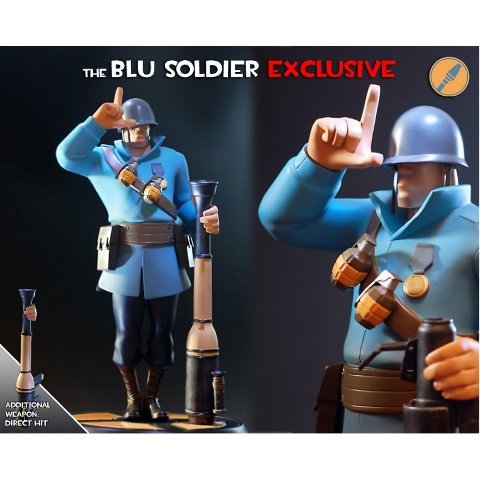 Gh005x Blue Soldier Team Fortress 2 Exclusive Statue