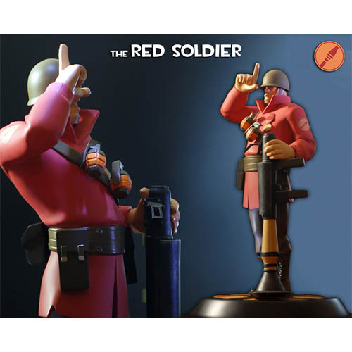 Gh006 Red Soldier Team Fortress Statue