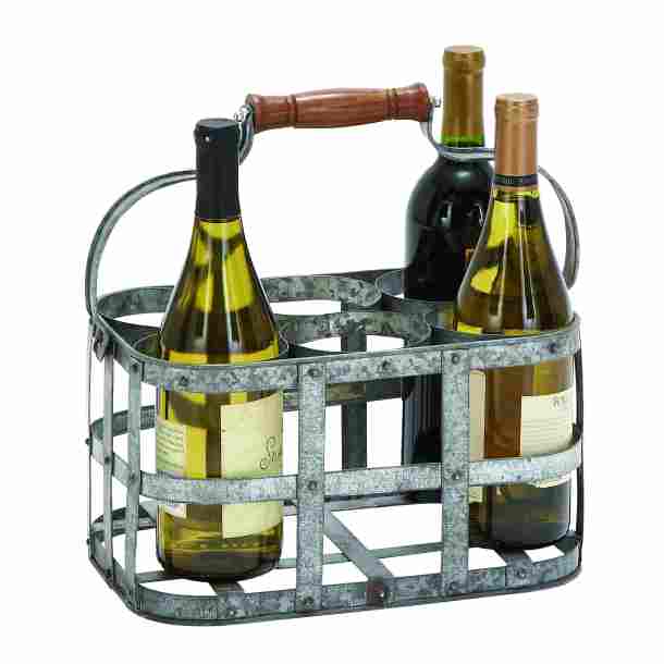 S 38153 Galvanized Wine Caddy
