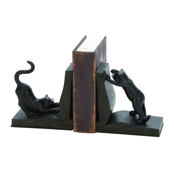 S 44690 Cat Reading Bookends 7 H X 6 W In.