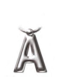 Solid Metal Initial Keyring - A