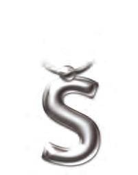 Solid Metal Initial Keyring - S
