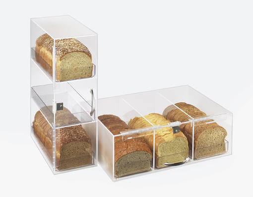 1204 3 Tier Bread Box Frost With Trays