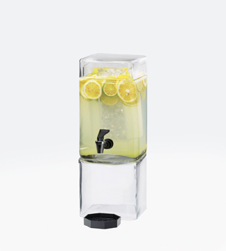 1112-1a 1.5 Gallon Square Acrylic Beverage Dispenser