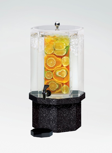 972-3-17 3 Gallon Octagonal Beverage Dispenser - Granite Charcoal